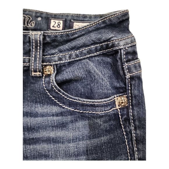 Miss Me Skinny Jeans Embellished Flap Pockets Size 28 - Picture 7 of 14